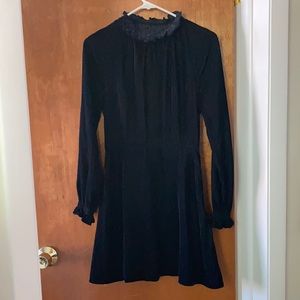 Maje blue velvet dress